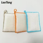 Amazon Supplier Reusable Dish Washing Sponge Cloth Kitchen Cleaning Bamboo Fiber