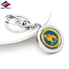 Longzhiyu12years manufacturer custom zinc alloy keychain spinning keychain custom lion club keyring made in china