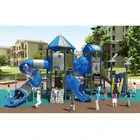 Double color nature kids adventure outdoor playground equipment