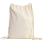 Cotton Drawstring Backpack String Gym Sack Bag Canvas Rucksack 100% Cotton Muslin bag