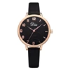Disu Brand Vintage Leather Women's Watches Casual Butterfly Dial Ladies Wristwatches Simple Style Quartz Dress Watch Women Clock