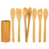 Perfect for Nonstick Pans and Cookware Bamboo Wood Cooking Utensil ,Wooden Spoon Utensil Set