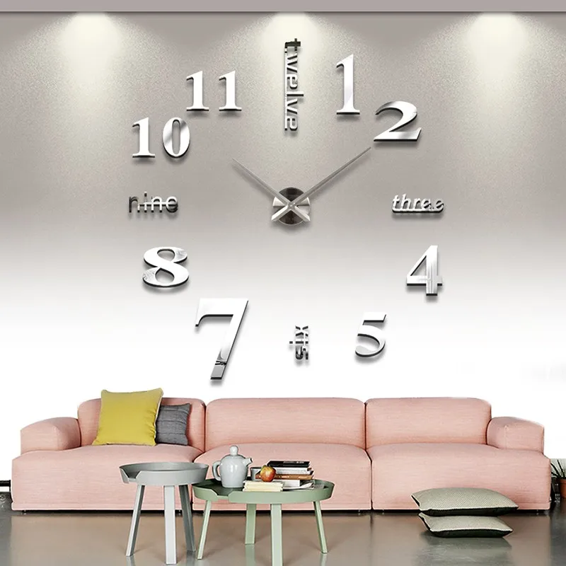 DIY декоративные настенные наклейки часы 3D настенные часы Horloge настенные часы