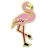 Flamingo enamel lapel pin tropical bird brooch pin badges