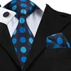 Your Own Brand Black Blue Dots Dress 100% Silk Men Ties