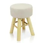 European style shabby chic antique wooden dressing table stool