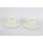 cheap pure white coffee cups and saucers porcelain drinkware set