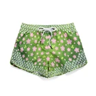New design sublimation floral printing plus size women sexy board beach shorts