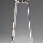 Award Trophy Business Souvenir Wholesale Clear Star Shaped Crystal Plaque Award Trophy With Clear Base
