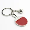Wholesale CUSTOM Golf /Table Tennis/ Badminton/ Tennis Keychain for Keys Metal Sports Ball Key Ring Holder DIY Sport Keychains