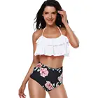 Wholesale Swimwear Custom Shoulder Ruffled Waterproof Bikini Swimwear Women