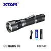 Durable XTAR B20 1100lm super bright led flashlight with 18650 battery and charger
