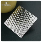 Linen Pattern Rolled Linen Embossed Stainless Steel Delicate Plate With Discount