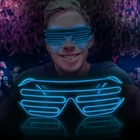 el lighting glasses 10 colors el wire light glasses led shutter sunglasses