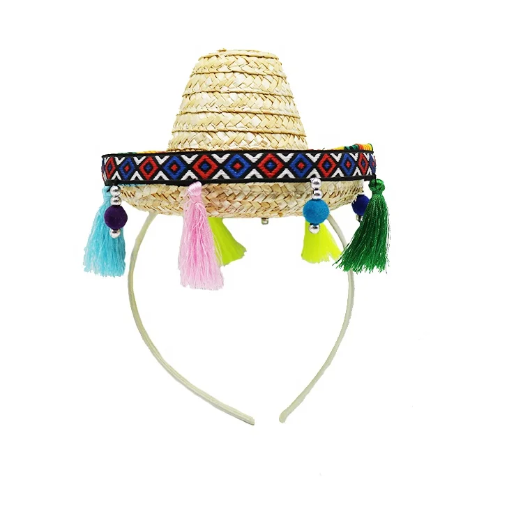Mexican Sombrero Adults Fancy Dress Accessory Multi Coloured Sombrero OS 