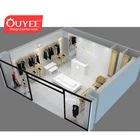 Boutique Elegant Women Lady Clothes Garment Shop Fittings Display Design For Clothing
