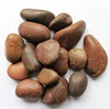 Colorful polished pebble stone with net, stand colourful interlock pebble tile with net, polished pebble tile