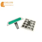green color 43 glass beads aluminum road stud