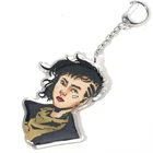 Vograce hot sales llaveros personalizados custom epoxy charm key chain acrylic key holder portachiavi personalizzati