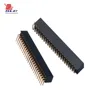 1.27mm Female header connector,Dual Row, right angle,height:4.3mm,black