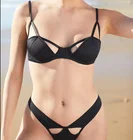 black bikini off shoulder women Swimwear monokini Swimwear