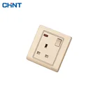 High quality 1 gang 1 way wall switch 1-gang 3-pin socket electric wall switch socket
