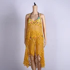 2019 Popular products lady sexy summer clothing crochet beach dress cover ups