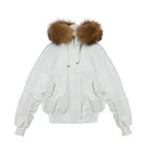 New Spot Coat Wholesale Stylish Winter Women Clothes Short Warm Duck Down Jacket Fur Hooded