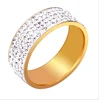 Simple jewelry ring main stone simulation diamond Mosaic full crystal rings for women