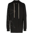 Hot sale 100% cotton mens embroidered pullover long hoodies