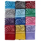 Fashion custom logo bandana cotton neck scarf kerchief with custom design