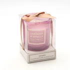 Personalized large cheap custom gift set luxury soy wax scented candle with jar