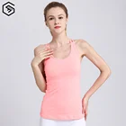 Custom Ladies Quick Dry Solid Color Sleeveless Workout Gym Running tank top women