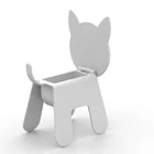 Storage Accessories Folding ABS Glass Material White Black Cute Cat Head Small Mirror