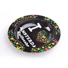 Logo Customization Tray Metal Round Blank Metal Tray Custom Logo Rolling Tray Small Herb Rolling Tray