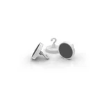 Ferrite flat pot magnet hook magnet white powder coated with 20mm