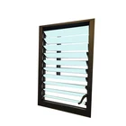 Jinjun factory low price ajustable aluminium glass shutter louver window