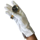 Custom Made Embroidery Logo Police Military Ceremonial white cotton gloves