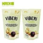 90g Custom Printed Collapsible Mylar Pouch Stand Up Nut / Snack Ziplock Packaging Bag with Your Own Design