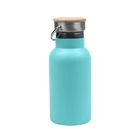Custom printing color logo insulated stainless steel water bottle with straw