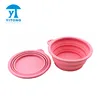 Perfect Collapsible Travel Dog Bowls with Metal Carabiner Clip - Dishwasher Safe BPA FREE Food Grade Silicone Portable Pet Bowls