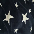 Polyester Fabric Bed Sheet Leda Star Printed Polyester Knit Coral Fleece Fabric For Bed Sheet