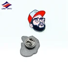 Longzhiyu 13years manufacturer metal enamel pins promotional custom free design cartoon hard enamel lapel pin name badge
