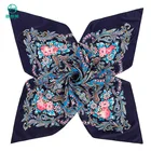 Custom Design Student Silk Black Pattern Scarf