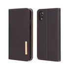 Bentoben Dark Brown Waterproof Leather Mobile Phone Case for Phone XR 6.1