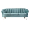 Modern Sky Blue Velvet Sleeper Couch Sofas Mid Century Stainless Steel Living Room Sofa Set