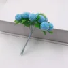 High Quality Wedding Party Birthday Decor Simulation Bouquet Plastic Silk Artificial Rose Flower