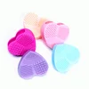 New design fashion makeup brush cleaner silicone heart brush cleaner