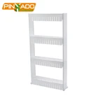 Custom Made Bathroom Rack Shelf Kitchen Storage Movable White 4 Layers Clamping Rack,cube Shelf