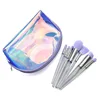 2019 New arrival Makeup Brush Set 7pcs purple color /set Private Logo custom Make Up Brushes with shing bag